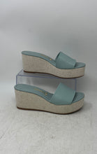 Load image into Gallery viewer, Vizzano Womens Blue Open Toe Slip-On Wedge Heels Platform Sandals Size 7
