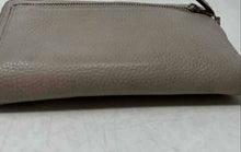 Load image into Gallery viewer, Coach Womens Gray Pebbled Leather Logo Credit Card Slot Zip-Around Wallet
