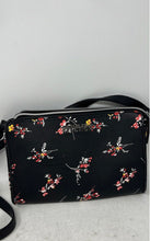 Load image into Gallery viewer, Kenneth Cole Reaction Womens Black With Floral Print Zipper Crossbody Bag
