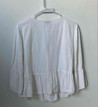 Load image into Gallery viewer, Ann Taylor Womens Off White 3/4 Sleeve Button Front Blouse Top Size Medium
