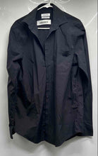 Load image into Gallery viewer, Calvin Klein Mens Black Stretch Long Sleeve Regular Fit Button-Up Shirt Size M
