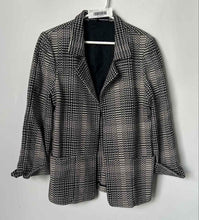 Load image into Gallery viewer, Linda Allard Ellen Tracy Womens Black &amp; White Notch Lapel Blazer Jacket Size 6
