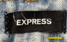 Load image into Gallery viewer, Express Womens Blue Denim Medium Wash Distressed Mid Rise Boyfriend Jeans Sz 0P
