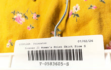 Load image into Gallery viewer, Forever 21 Womens Yellow Floral Print Front Zip Stretch Mini Skirt Size Small
