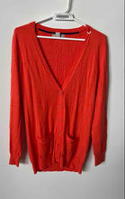 Load image into Gallery viewer, Banana Republic Womens Orange Long Sleeve Button Front Cardigan Sweater Size M
