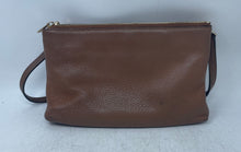 Load image into Gallery viewer, Michael Kors Womens Brown Pebbled Leather Double Zip Crossbody Handbag
