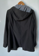 Load image into Gallery viewer, Marc New York Womens Black Long Sleeve Hooded Full-Zip Rain Jacket Size L
