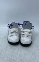 Load image into Gallery viewer, Nike Kids Air Jordan 5 Retro 440890-141 White Purple Sneaker Shoes Size 6C
