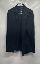 Load image into Gallery viewer, Express Mens Black Cotton Long Sleeve Collared Casual Dress Shirt Size L
