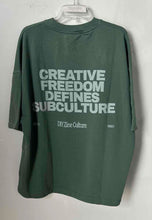 Load image into Gallery viewer, Zara Mens Green Cotton Short Sleeve Crew Neck Pullover T-Shirt Size Large
