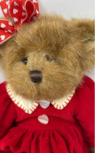 Load image into Gallery viewer, Teddy Bear Doll Wearing A Red Corduroy Dress Stuffed Plush Toys
