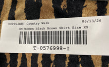 Load image into Gallery viewer, H&amp;M Womens Black Brown Leopard Print Long Maxi Skirt Size XS
