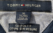 Load image into Gallery viewer, Tommy Hilfiger Mens Blue Long Sleeve Custom Fit Button-Up Shirt Size XL With Tag
