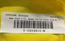 Load image into Gallery viewer, New York &amp; Company Womens Yellow Sleeveless Halter Neck Maxi Dress Size Medium

