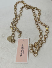Load image into Gallery viewer, Juicy Couture Womens Golden-Tone Charm Lobster Clasp Adjustable Belt With Tags
