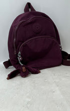 Load image into Gallery viewer, Kipling Womens Purple Zipper Adjustable Strap Top Handle Backpack
