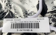 Load image into Gallery viewer, Zara Mens Black White Printed Short Sleeve Hawaiian Button-Up Shirt Size Medium
