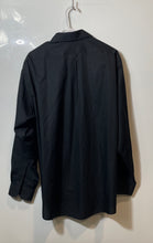 Load image into Gallery viewer, Van Heusen Mens Black Satin Striped Long Sleeve Wrinkle Free Dress Shirt Size L
