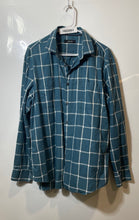 Load image into Gallery viewer, Alfani Mens Green White Plaid Long Sleeve Collared Button-Up Shirt size Large
