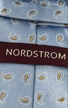 Load image into Gallery viewer, Nordstrom Mens Blue Paisley Print Silk Adjustable Pointed Tie One Size
