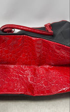 Load image into Gallery viewer, Ed Hardy Womens Red Black Double Handle Inner Pockets Shoulder Handbag
