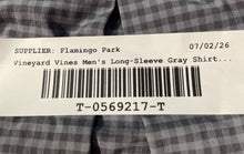 Load image into Gallery viewer, Vineyard Vines Mens Gray Gingham Long Sleeve Classic Fit Button-Up Shirt Size L
