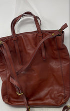 Load image into Gallery viewer, Fossil Womens Brown Detachable Strap Double Handle Shoulder Backpack
