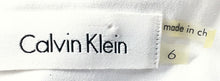 Load image into Gallery viewer, Calvin Klein Womens White Sleeveless Pleated Round Neck Blouse Top Size 6
