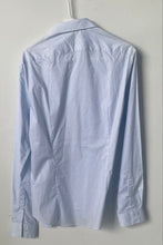 Load image into Gallery viewer, Calvin Klein Mens Blue Printed Extreme Slim Fit Dress Shirt Size Medium 15.5

