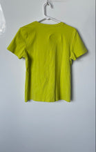 Load image into Gallery viewer, Calvin Klein Womens Green Henley Neck Short Sleeve Stretch T-Shirt Size Medium
