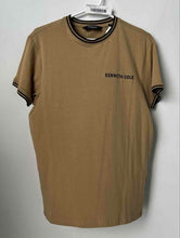 Load image into Gallery viewer, Kenneth Cole Mens Khaki Short Sleeve Crew Neck Pullover T-Shirt Size Small
