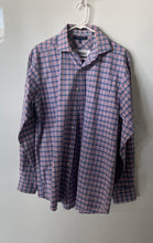 Load image into Gallery viewer, Tommy Hilfiger Mens Blue Red Plaid Long Sleeve Regular Fit Dress Shirt Size 15.5
