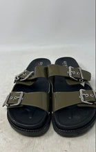 Load image into Gallery viewer, Guess Womens Green Black Open Toe Double Strap Slip-On Slide Sandals Size 10
