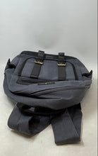 Load image into Gallery viewer, London Fog Mens Blue Canvas Adjustable Strap Outer Pockets Zip-Around Backpack
