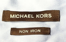 Load image into Gallery viewer, Michael Kors Mens Light Blue Cotton Non-Iron Dress Shirt Size 17 36/37 Tall

