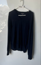 Load image into Gallery viewer, Brooks Brothers Mens Blue Saxxon Wool Long Sleeve V-Neck Pullover Sweater Size L
