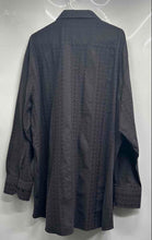Load image into Gallery viewer, Visconti Black Mens Gray Circle Pattern Long Sleeve Button-Up Shirt Size 3XLB
