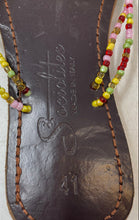 Load image into Gallery viewer, Socialites Womens Brown Colorful Beaded Flat Gladiator Sandals Size EUR 41

