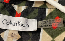 Load image into Gallery viewer, Calvin Klein Womens Multicolor Printed Long Sleeve Pockets Button-Up Shirt Sz XS
