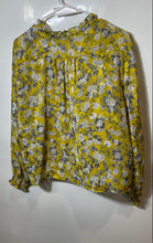 Load image into Gallery viewer, Zara Womens Multicolor Floral Print Long Sleeve Button Front Blouse Top Size M
