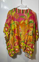 Load image into Gallery viewer, Rachel Roy Womens Multicolor Printed Tropical Open Front Cover-Up One Size
