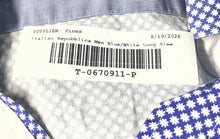 Load image into Gallery viewer, Italian Repubblica Mens Blue White Printed Long Sleeve Button-Up Shirt Size 5
