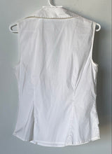 Load image into Gallery viewer, Ann Taylor Womens White Sleeveless Collared Twisted Front Blouse Top Size 8
