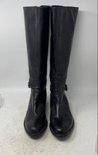 Load image into Gallery viewer, Via Spiga Womens Black Leather Closed Toe Knee High Riding Boots Size 9.5
