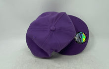 Load image into Gallery viewer, Mens Purple Adjustable Flat-Brim Hip-Hop Style Snapback Baseball Cap
