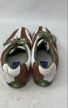 Load image into Gallery viewer, FootJoy Womens 97114 White Brown LoPro Collection Golf Spikes Shoes Size 9M
