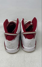 Load image into Gallery viewer, Nike Kids Air Jordan 6 Retro White Red Leather Lace-Up Sneaker Shoes Size 7Y
