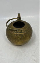 Load image into Gallery viewer, Vintage Embossed Etched Floral Design Indian Solid Brass Water Teapot
