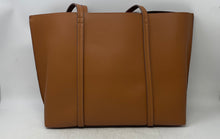 Load image into Gallery viewer, A New Day Womens Brown Leather Double Strap Zipper Medium Tote Handbag
