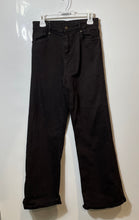Load image into Gallery viewer, Zara Womens Black Denim Dark Wash Stretch Pockets Straight Leg Jeans Size 6
